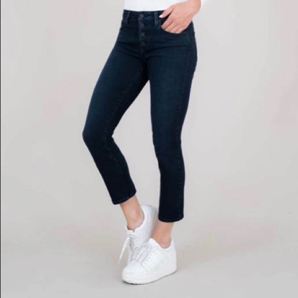 Level 99 Holly Exposed Button Vintage Straight